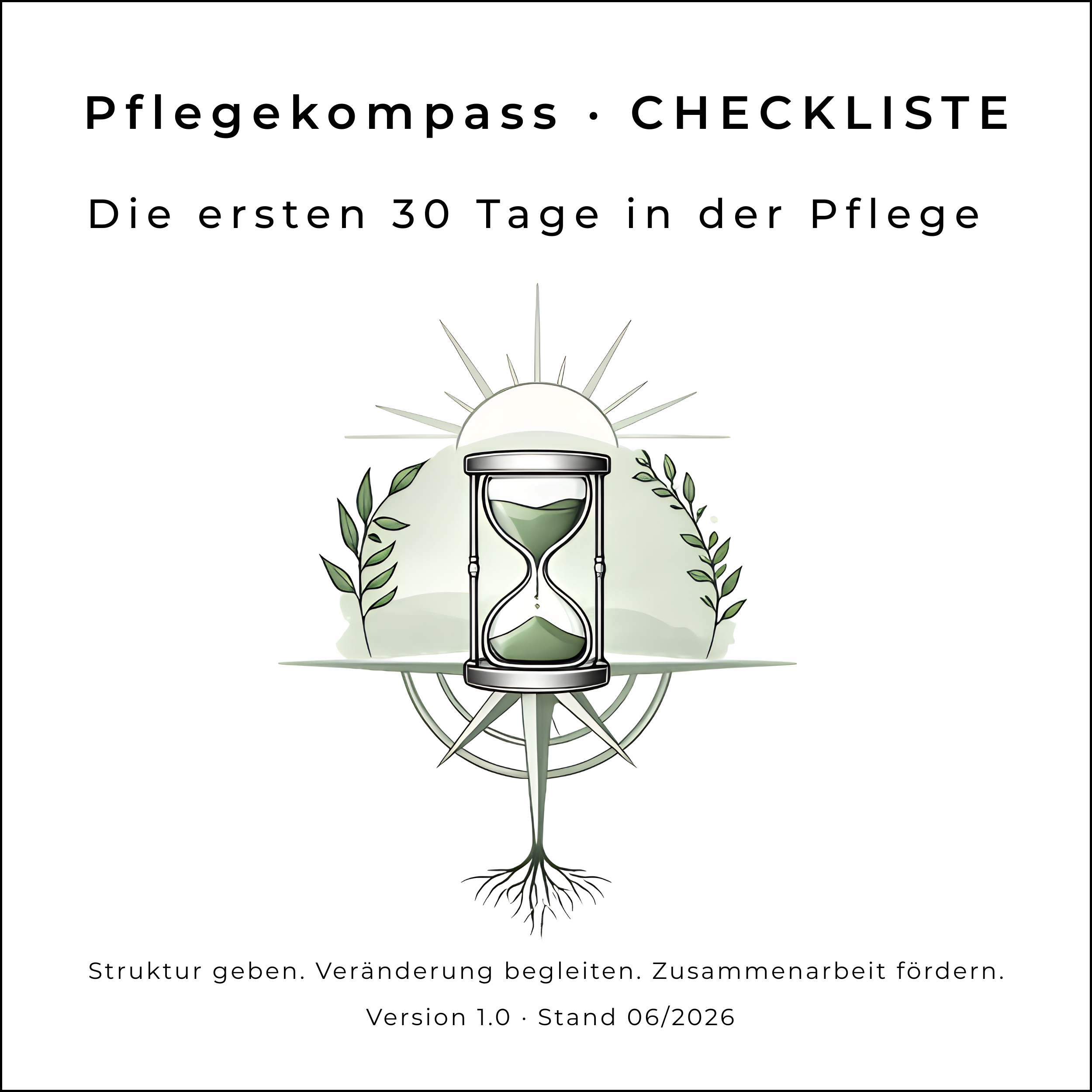 Pflegekompass Checkliste Die ersten 30 Tage in der Pflege für pflegende Angehörige